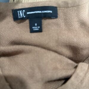 INC International Concepts Camel Knit Top